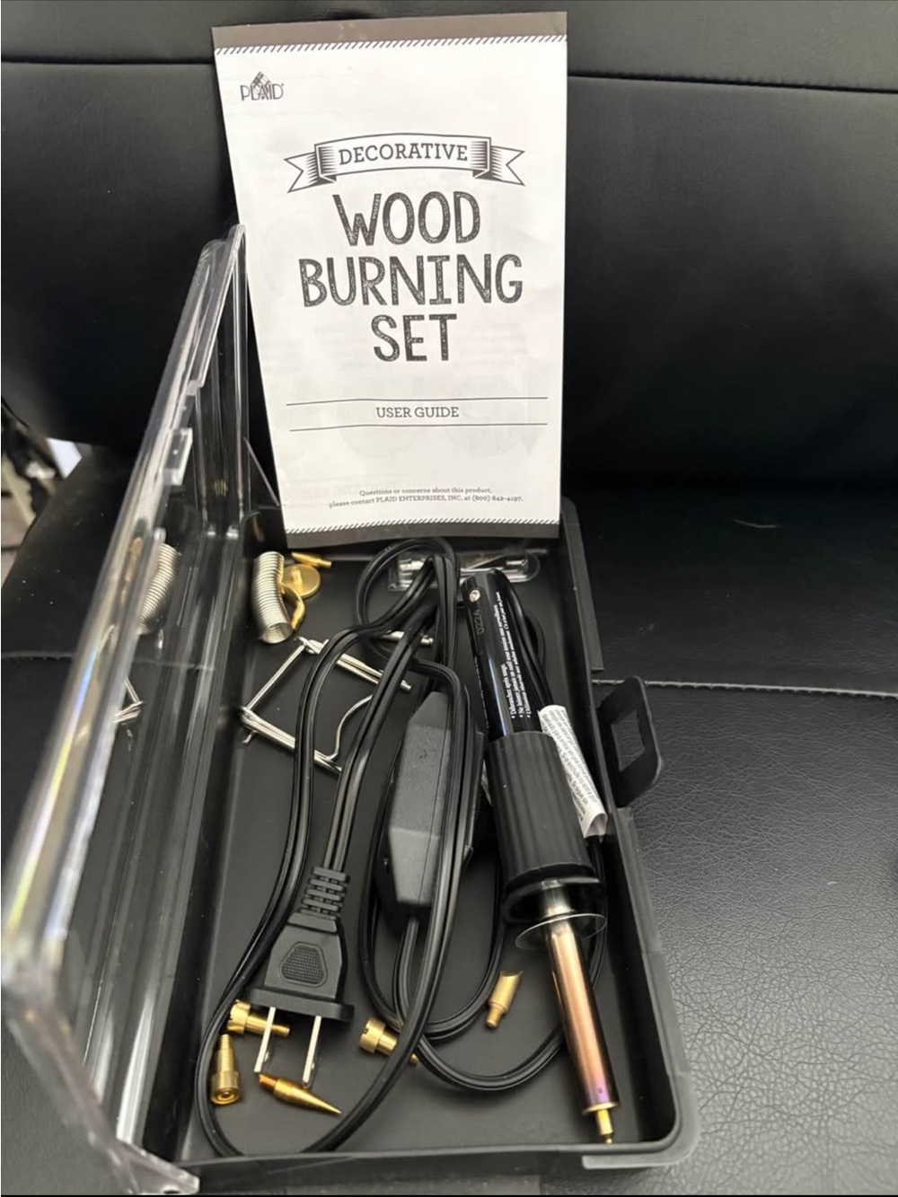 Wood Burning Set - Black with Gold Tips